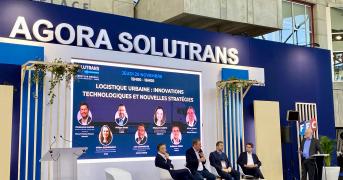 Table ronde sur la logistique urbaine et l'innovation technologique au salon Solutrans.