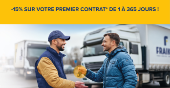 -15% SUR VOTRE PREMIER CONTRAT* DE 1 À 365 JOURS !