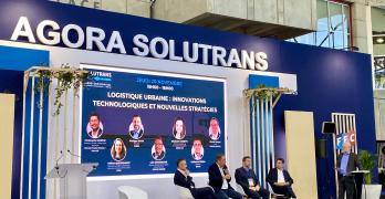 Table ronde sur la logistique urbaine et l'innovation technologique au salon Solutrans.