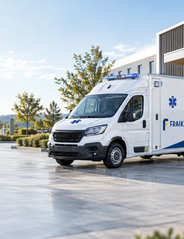 Ambulance et véhicule TPMR Fraikin pour le transport sanitaire et adapté